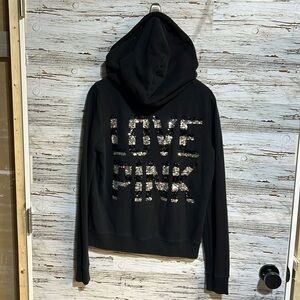 Pink Victoria’s Secret zip up hoodie size large